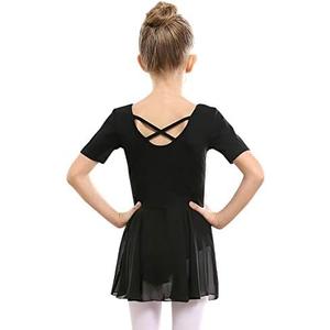 Stelle Ballet Leotards for Girls Dance Leotard with Skirt Toddler Ballet Outfit Criss-Cross Bow Back (Little/Big Kid) 120