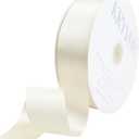 Beige Satin Ribbon 1-1/2 inch X Continuous 100 Yards, Single Face Polyester Ribbon Perfect for Gift Wrapping, Flower Bouquet, Wedding Decor, Crafts, Bow Making, Sewing and More