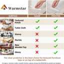 Warmstar Clear Table Cover Protector 32 x 63 Inch,1.5mm Thick Plastic Table Cover Rectangle,PVC Clear Table Protector,Desk Protector Mat for Kitchen, Dresser, Writing DeskDining Room Table