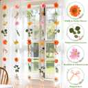 Livole 6Pcs 36Ft Hanging Flower Garland with Bow Orange Wildflower Garlands Backdrop Silk Rose Fake Floral Vines with Hooks for Spring Party Wedding Birthday Anniversary Arch Wall Garden Decor