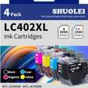 LC402XL Ink Cartridge Compatible LC402 LC402XL High Yield Works with MFC-J5340DW MFC-J6740DW MFC-J6540DW MFC-J6940DW (4 Pack1 Black, 1 Cyan, 1 Magenta, 1 Yellow)
