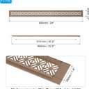 PATIKIL 24 x 2 Inch Door Air Vent Cover, 2 Pcs Heavy Duty Aluminum Grille Ventilation Cover Louvered with Mounting Screws for Cabinet Wardrobe Door, Brown