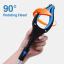 2-Pack Grabber Reacher Tool, 32 Inch Extra Long Steel Foldable Pick Up Stick with Strong Grip Magnetic, 90 Rotating Anti-Slip Jaw, Trash Claw Grabber Tool, Hand Grabber for Reaching, Arm Extension