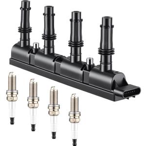 1 Ignition Coil Pack UF669 and 4 Iridium Spark Plugs XP3922 Fit For Buick Encore | Fit For Chevy Cruze Cruze Limited Sonic Trax Volt, 1.4L 1.8L L4, Replaces# D521C 7805-1231 55577898
