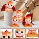 2 x 4 Pcs Chinese New Year Horse Figurines 2026 Resin Golden Mini Year of The Horse Figurine for Car Dashboard Office Tabletop Decor Lunar New Year Zodiac Collection Gift