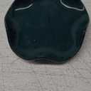 Spoon Holder, Ruffled Edge Ceramic Ladle Holder for Stove Top, Modern Kitchen Decor Stove Spoon Holder Cooking Ladle Holder for Multiple Utensils, Christmas Gifts Dark Green