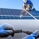 30FT 9M Orange One-Piece Solar Panel Extension Cable, 12AWG 4mm Solar PV Wire with IP68 Female & Male Waterproof Connectors, Flame Retardant Protective Sleeving for Home, RV, Solar Energy Systems