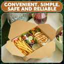 30 Pack 50 oz Take Out Food Containers, 3-Compartment Take Out Boxes, Kraft Brown Paper To Go Containers, Microwavable, Leak and Grease Resistant for Restaurants, Picnics, Offices and Catering