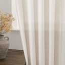 Tan Beige Linen Curtains 94 inch Length for Living Room 2 Panel Set Burlap Textured Semi Sheer Drapes Rustic Country Window Treatment Farmhouse Drop Cloth Curtain 94 inches Long for Dinning Room