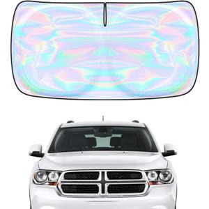 Windshield Sun Shade for Dodge Durango 2011-2025 2026-4 Layers Sunshade Compatible with Dodge Durango Foldable Front Window Sunshade Sun Visor Protector Block UV Rays Keep Car Cooler Car Accessories