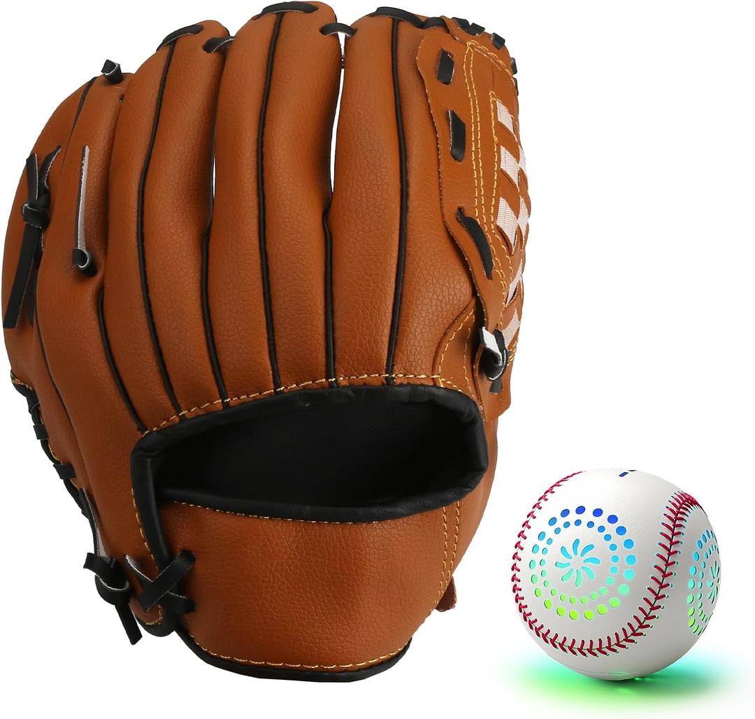 HYES Light up Baseball with LED Rechargeable, 9 Lighting Modes Glow in The Dark Baseball Gifts for Boys 8-12, Official Size Leather Weighted Balls for Day Night Indoor Outdoor Sport Game