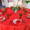 16 Pack Red Plastic Tablecloth for Round Tables, Premium Decorative Red Disposable Table Cloths for Parties, Bulk Round Party Table Cover for Birthday Wedding Anniversary Graduation, 84 Inch