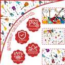 C L cooper life 2pcs Guitar Tablecloths for Guitar Birthday Party Decoration Guitar Music Note Table Covers Music Theme Table Decor for Guitar Music Theme Party Baby Shower Supplies