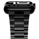 iiteeology Lightweight Stainless Steel Band Designed for Apple Watch Ultra 3 & Ultra 2, Series 1-11, 46mm, 45mm, 44mm, 42mm, Replacement iWatch Bands for Men & Women, Jet Black
