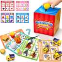 Golray Sorting Toys for Toddlers with Mystery Box, Educational Sorting Games with 8 Themes and 52 Matching Pieces for Preschool & Home Learning, Speech Therapy Toys, Montessori Gift for Kids Ages 35