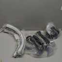 LEDIARY Ceiling Fans with Lights, 20 Inch Low Profile Ceiling Fan with Remote, 6 Speeds, Reversible, Dimmable Flush Mount Fan Light, Modern Fandelier Ceiling Fan with Lights for Bedroom, Black