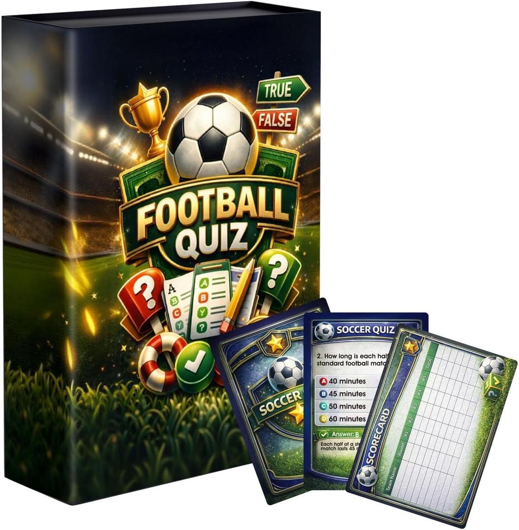 JOH World Cup 2026 Soccer Trivia Card Game - Over 200 Soccer Trivia Questions | Family Game Night | World Cup 2026 Soccer Cards Games for Kids & Adults | Soccer Gift