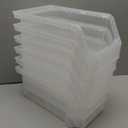 Plastic Containers for Organizing and Storage Bins for Closet, Kitchen, Office, Garage or Pantry Organization, Stackable Bins, Large (14.8" x 8" x 7"), 6-Pack, Clear