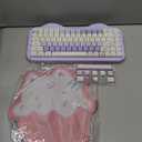 YUNZII C75 Wireless Mechanical Keyboard,75% Layout, Hot-Swappable NKRO,BT5.0/2.4G/USB-C Mode,Dye-Sub PBT MOA Keycaps,RGB Gasket Mount,Cute Cake Design for Mac/Win/Gaming (Purple, Candy Switch)