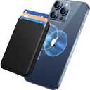 Miracase for MagSafe Wallet, Magnetic Card Wallet Holder, Compatible with MagSafe Wallet, 3-Card Holder, for iPhone 15/14/13/12 Series,Black