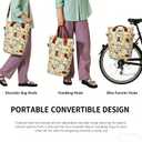 TOURBON Canvas Clip-On Quick-Release Bike Panniers Women's Shoulder Tote Bag