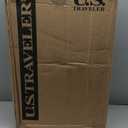 U.S. Traveler Boren Polycarbonate Hardside Rugged Travel Suitcase Luggage with 8 Spinner Wheels, Aluminum Handle, Black, Checked-Large 30-Inch