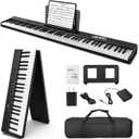 LEKATO FP-10 Portable Piano Keyboard for Beginners 88 Keys Folding Digital Piano with Sustain Pedal Foldable Electric Piano Keyboard with Semi Weighted Wood Grain Key Suitable for Midi Bluetooth