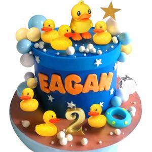 Yellow Duck Cake Topper Rubber Duck Cake Decorations Rubber Duck Themed Birthday Party Decorations Cute Little Duckie Cupcake Toppers Baby Shower Decor