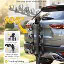 monTEK 4-Bike Rack for Cars, Trucks, SUVs with 2 Hitch, Foldable & Tiltable Bike Rack Hitch,3mm Thick Heavy-Duty Steel Frame, Hitch Bike Rack with Anti-Rattle Stability and Straps, 150 Pound Capacity