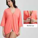 baleaf Women's Long Sleeve Sun Shirts UPF 50+ Lightweight Open Front Cardigan with Pockets Beach Cover Up SPF Sun Wrap (Pink, L)