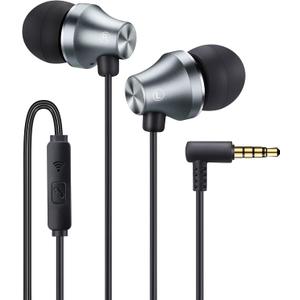 iRAG A101 Wired Earbuds Headphones for School Noise Isolating in-Ear Earphones with Microphone Remote with 3.5mm Plug in Audio Jack (Gun Metal)