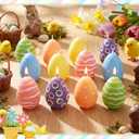Conelist 12 Pcs Easter Egg Candles with Egg Cartons, Faux Chicken Eggs Candle for DIY Spring Displays Easter Party Decorations Home Supplies Housewarming Gifts