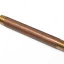 LTWFITTING Red Brass Pipe Fitting, Nipple, 3/4" NPT Male X 8" Length (Pack of 1)