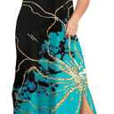 Wolddress Womens 2025 Plus Size Sleeveless Tank Dress Casual Loose Sundress Split Summer Beach Long Maxi Dresses with Pockets Gilding Floral 3XL