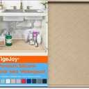 TigeJoy Under Sink Mat 22" x 19", Silicone Mats in Kitchen Bathroom Organizers and Storage, Waterproof Protector for Drawer Shelf and Cabinet Liner, Flexible Drip Tray (Beige)