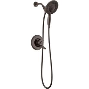Delta Faucet Linden 17 Series Dual-Function Shower Faucet, Shower Trim Kit with 4-Spray In2ition 2-in-1 Dual Hand Held Shower Head with Hose, Venetian Bronze T17294-RB-I (Valve Not Included)