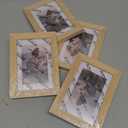 4 x KINLINK 4x6 Frame Natural, Solid Wood 4 x 6 Picture Frame with Acrylic Plexiglass for 3.5x5 with Mat, Tabletop and Wall Display Photo Frames 4x6 Natural, 4 Pack
