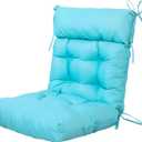 ARTPLAN Adirondack Outdoor Chair Cushion, All Weather Patio Cushion, Wicker Tufted Pillow for Patio Furniture,SkyBlue 