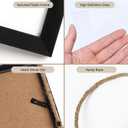 QUTREY Black 4x6 Hanging Picture Frames Set of 2, 4 Openings Collage Photo Frames for Vertical 4 by 6 inch Pictures for Wall Decor