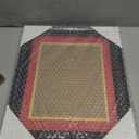 GMFrames 8.5x11 Diploma Degree Frame with Red Mat or Display 11x14 Certificates without Mat,Solid Wood,Black Finish with Intricate Black Rope Detail,UV Protection Acrylic, Black / Red Gold Mat