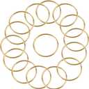 15Pcs Macrame Hoops Ring, BetterJonny 3 Inch Metal Craft Rings Hoops Gold Dream Catcher Rings Wreath Hoop Rings for Home Decorations DIY Crafts and Wall Hanging Crafts