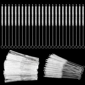 TrelaCo 100 Pcs Tracheostomy Cleaning Brushes Trach Brush Nylon Bristle Tracheostomy Brushes Pipe Tube Cleaning Brush for Supplies, 10mm