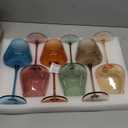 Colored Wine Glasses Set of 6, Hand Blown Large Colorful Wine Glass 18Oz, Lead-Free Premium Crystal Long Stem and Thanksgiving Wine Glass, Housewarming and Mother's Day Gift