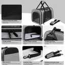 Carriers Soft-Sided Pet Carrier for Medium Large Cats Dogs 15lbs 20lbs,Ventilated Design, Portable Carry Handle, Collapsible Carrier for Kitten Puppy (X-Large, Grey & Black)