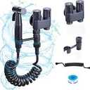 Peisaluo Handheld Toilet Bidet Sprayer for Toilet, Muslim Shower Bidet Toilet Hose Sprayer Kit, Jet Spray Bidet Attachment Connected to Faucet for Cloth Diaper Care and Feminine Wash (Black)