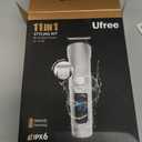 Ufree Beard Trimmer for Men, Waterproof Electric Razor for Nose, Body, Face & Mustache, Cordless Hair Clippers Shavers Grooming Kit, Gifts for Men Husband Father (Silver)