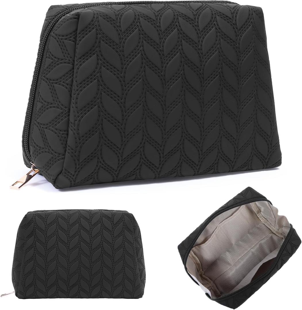 Cute Makeup Bag Quilted Small Makeup Bag Cosmetic Bags for Women Travel Toiletry Pouch Organizer Bag