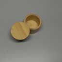 Husfunov Bamboo Salt Cellar, Magnetic Swivel Lid Salt Box, Round Container for Storing Pepper Sugar Herbs, 6 Ounce Capacity