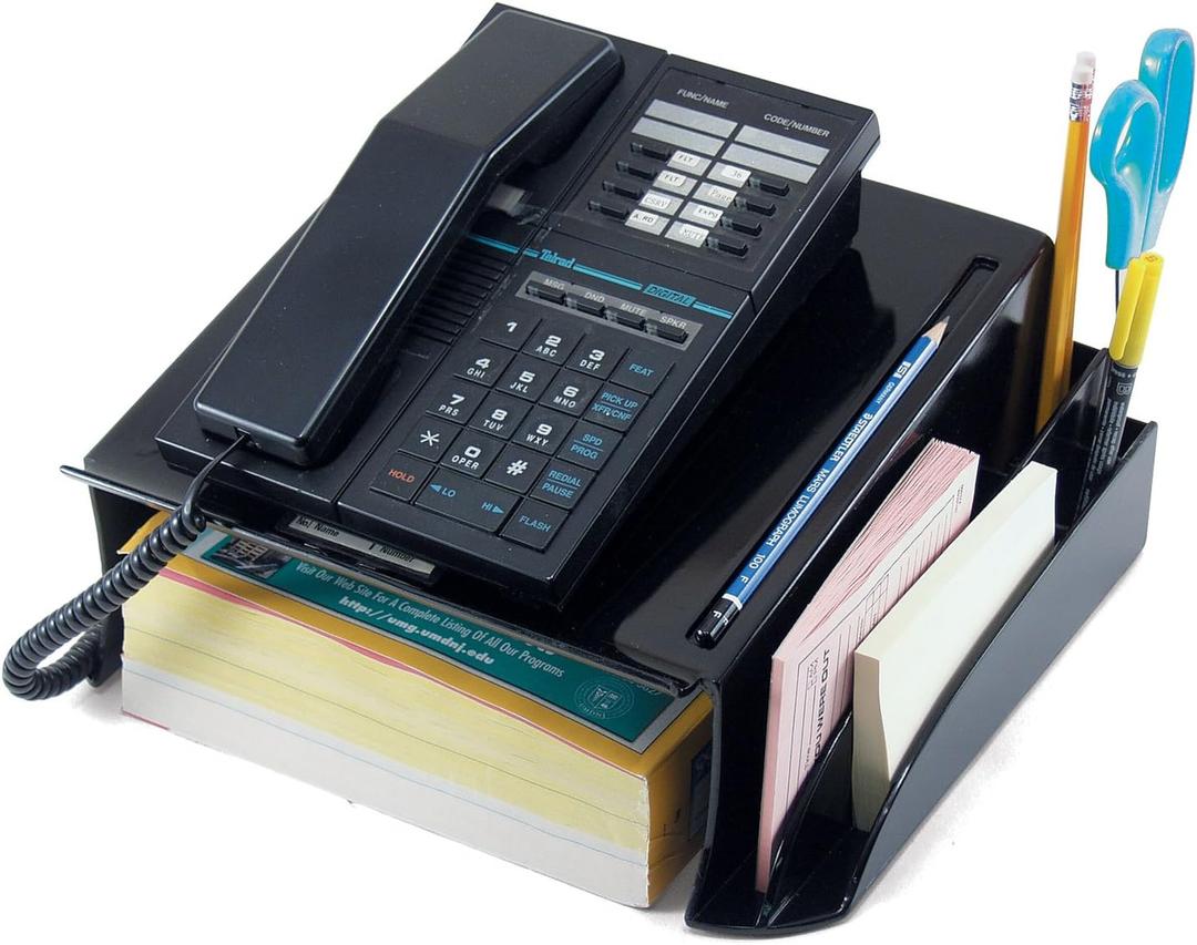 Officemate 26102 Recycled Telephone Stand, 12 1/4 x 10 1/2 x 5 1/4, Black (OIC26102)