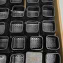 BAIPOK 36Pcs Square Chair Leg Floor Protectors, Silicone Chair Leg Protectors for Hardwood Floors, Felt Furniture Leg Cover Pad for Protecting Floors from Scratches and Noise, Black, Easy to Install (Square L (1.25'' -1.60''))